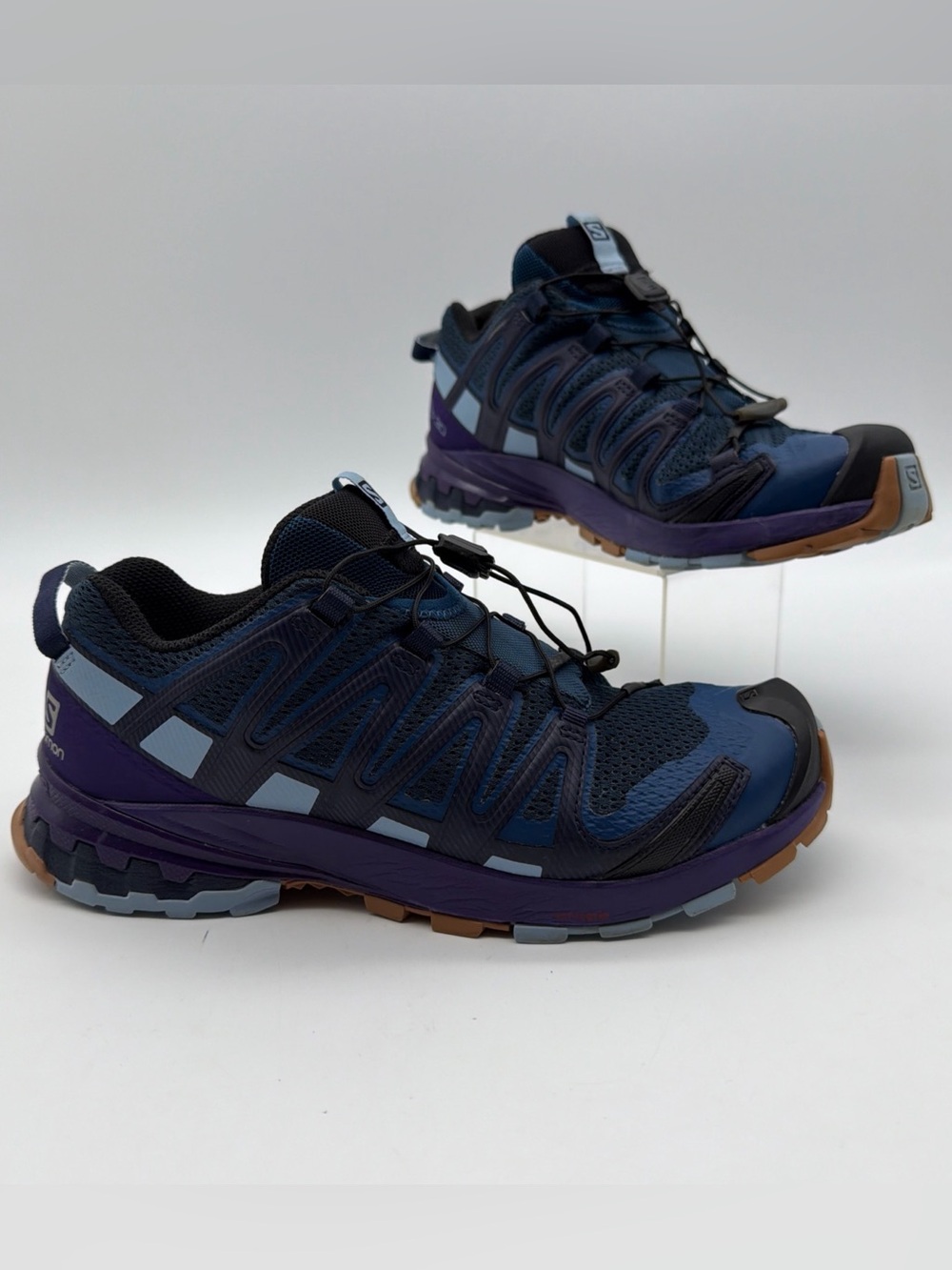 Salomon XA Pro 3D Shoes Womens 6.5 Purple Blue Trail Running Waterproof Hiking